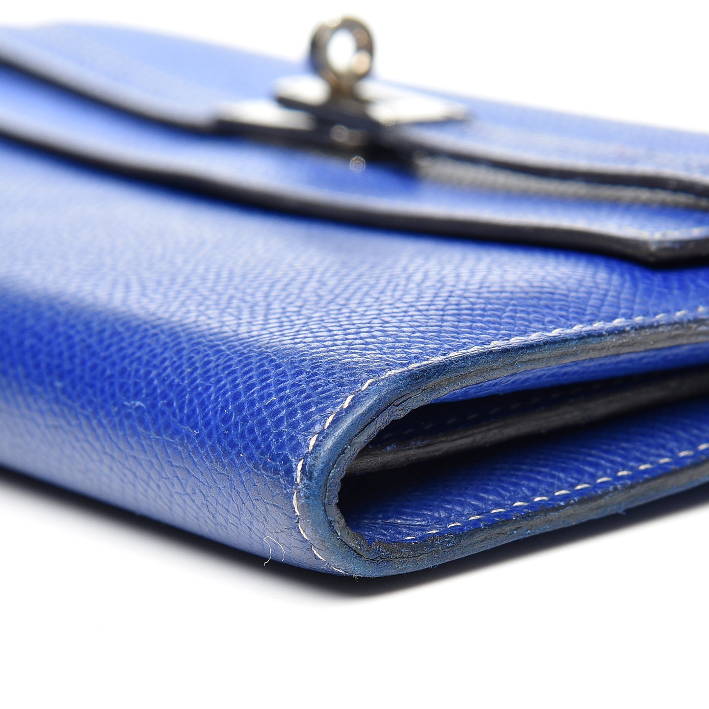 Epsom Kelly Longue Wallet Bleu Electrique Cobalt