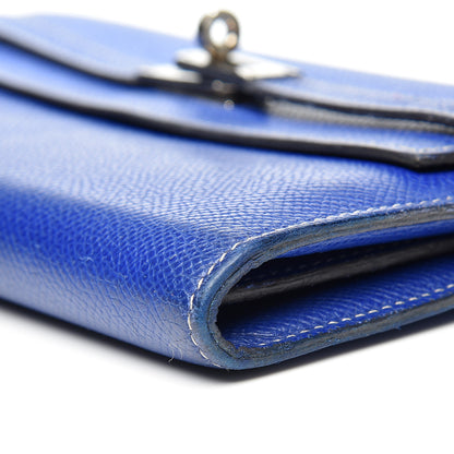 Hermes Epsom Kelly Longue Wallet Bleu Electrique Cobalt 8 of 9