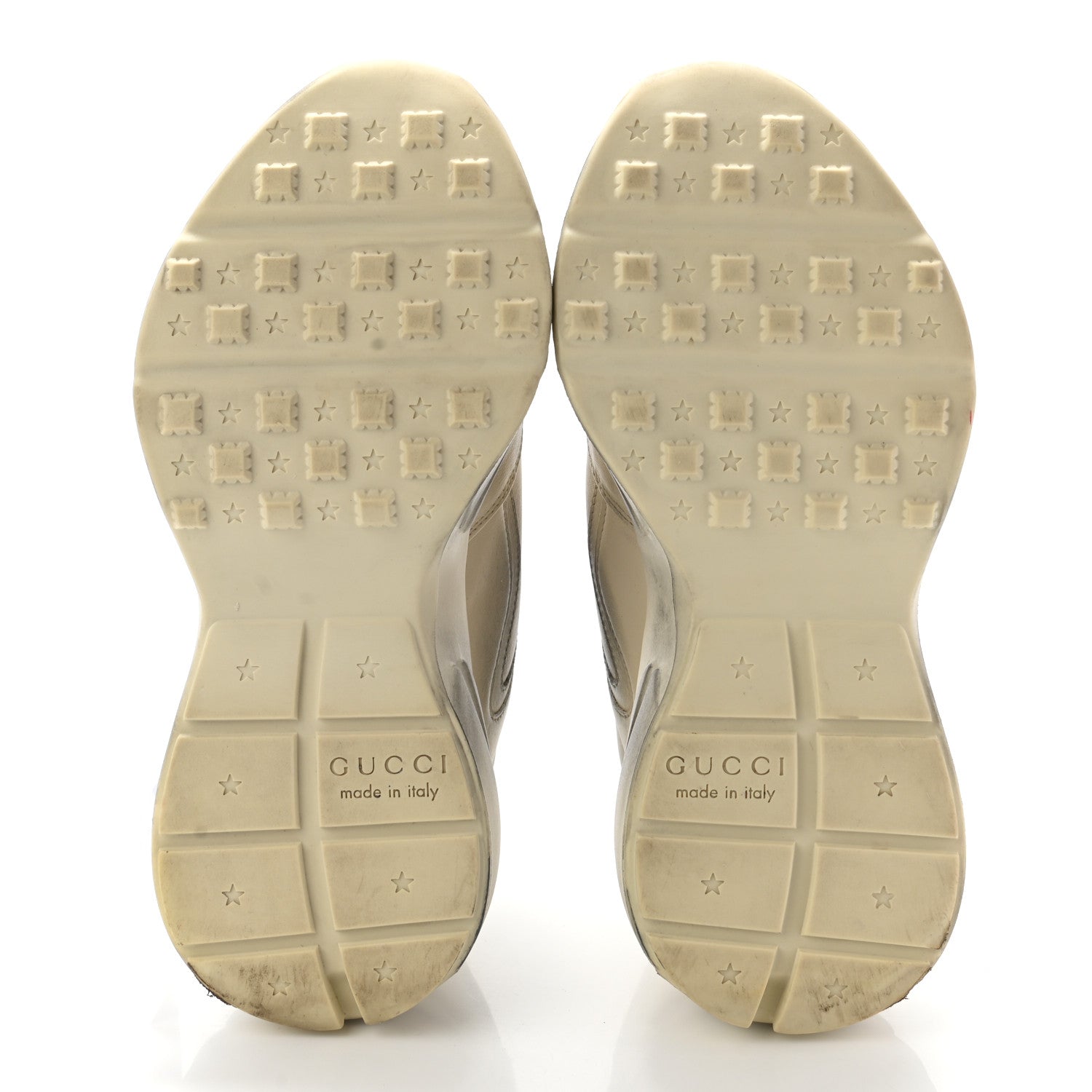 Gucci Calfskin Mouth Print Womens Rhyton Sneakers 36 Ivory 5 of 8