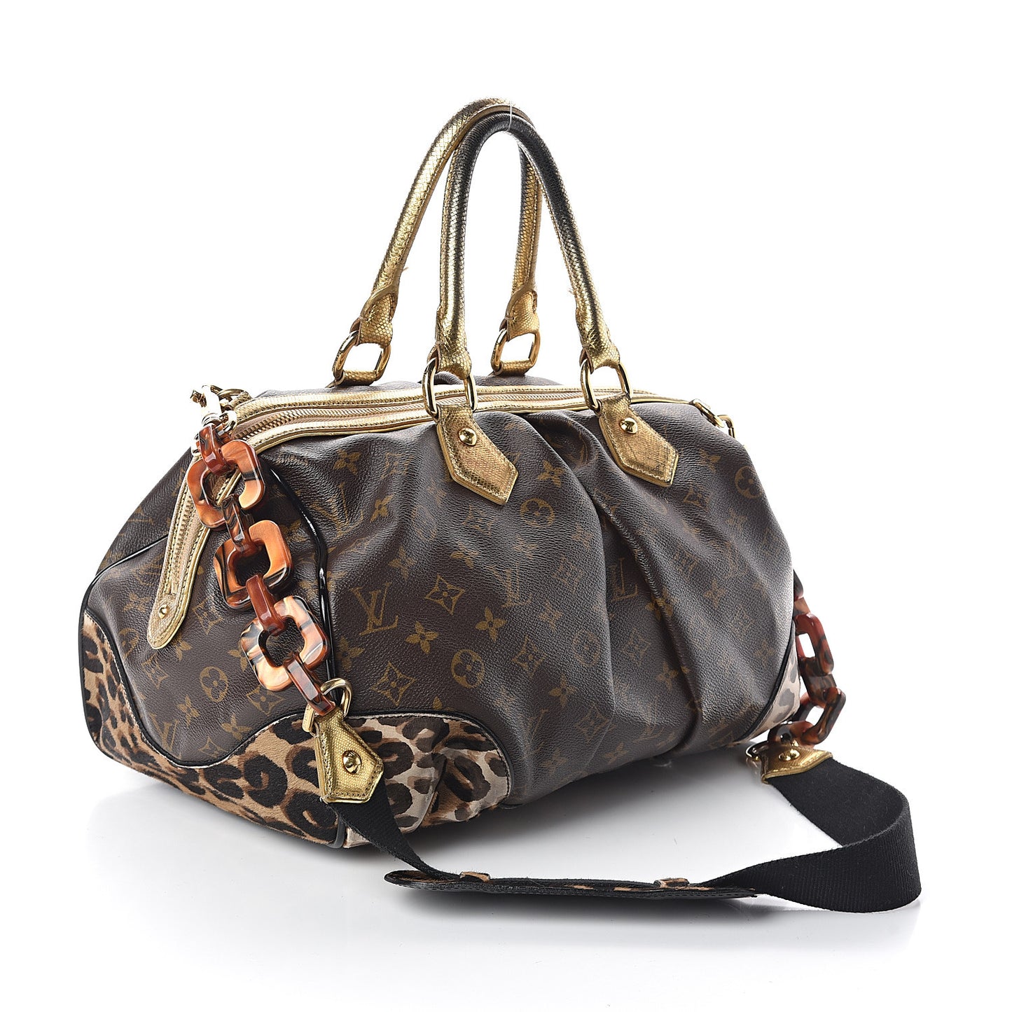 Monogram Leopard Stephen Bag