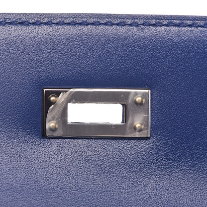 Hermes Tadelakt Kelly Sellier 25 Bleu Electrique 22 of 38