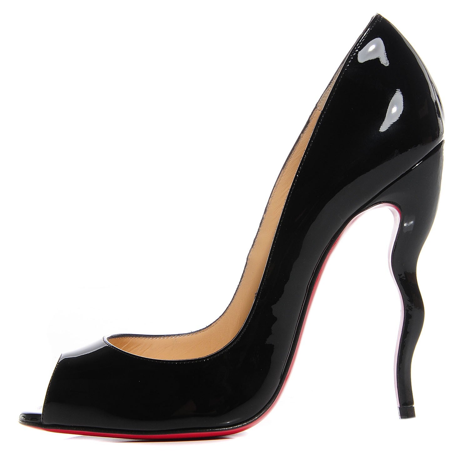Christian Louboutin Patent Jolly B 120 Pumps 38 Black 1 of 6