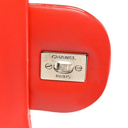 Chanel Patent Quilted Jumbo Double Flap Red 7 of 11