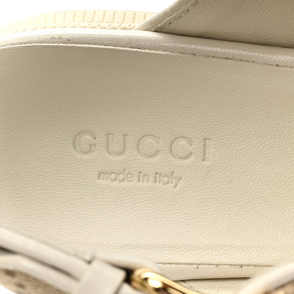 Gucci Monogram Granada Kid Trip 40/72mm Lug Sole Sandals 38 Beige Ebony Mystic White 7 of 11