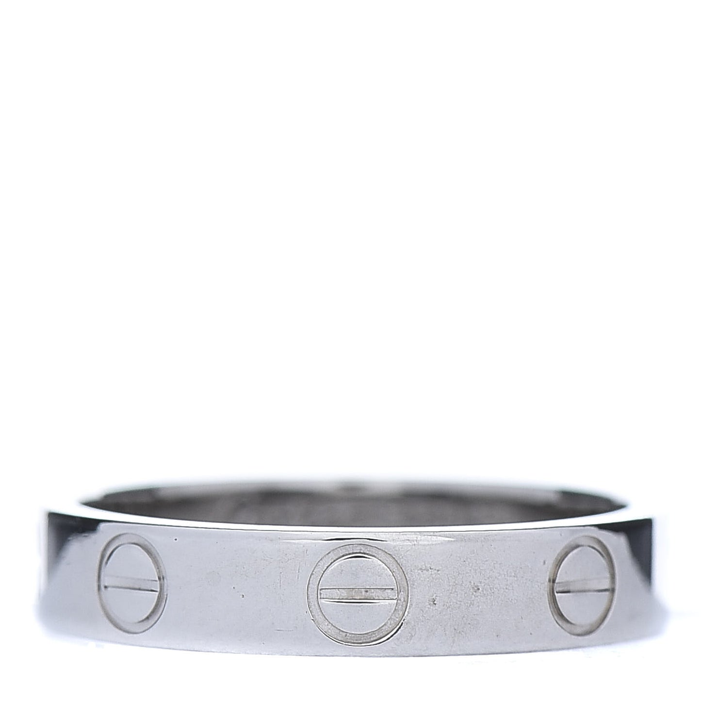 18K White Gold 3.5mm LOVE Wedding Band Ring 50 5.25