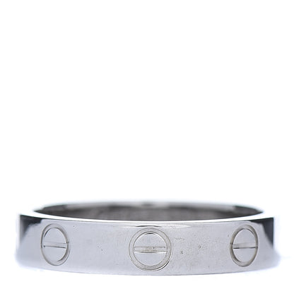 Cartier 18K White Gold 3.5mm LOVE Wedding Band Ring 50 5.25 1 of 4