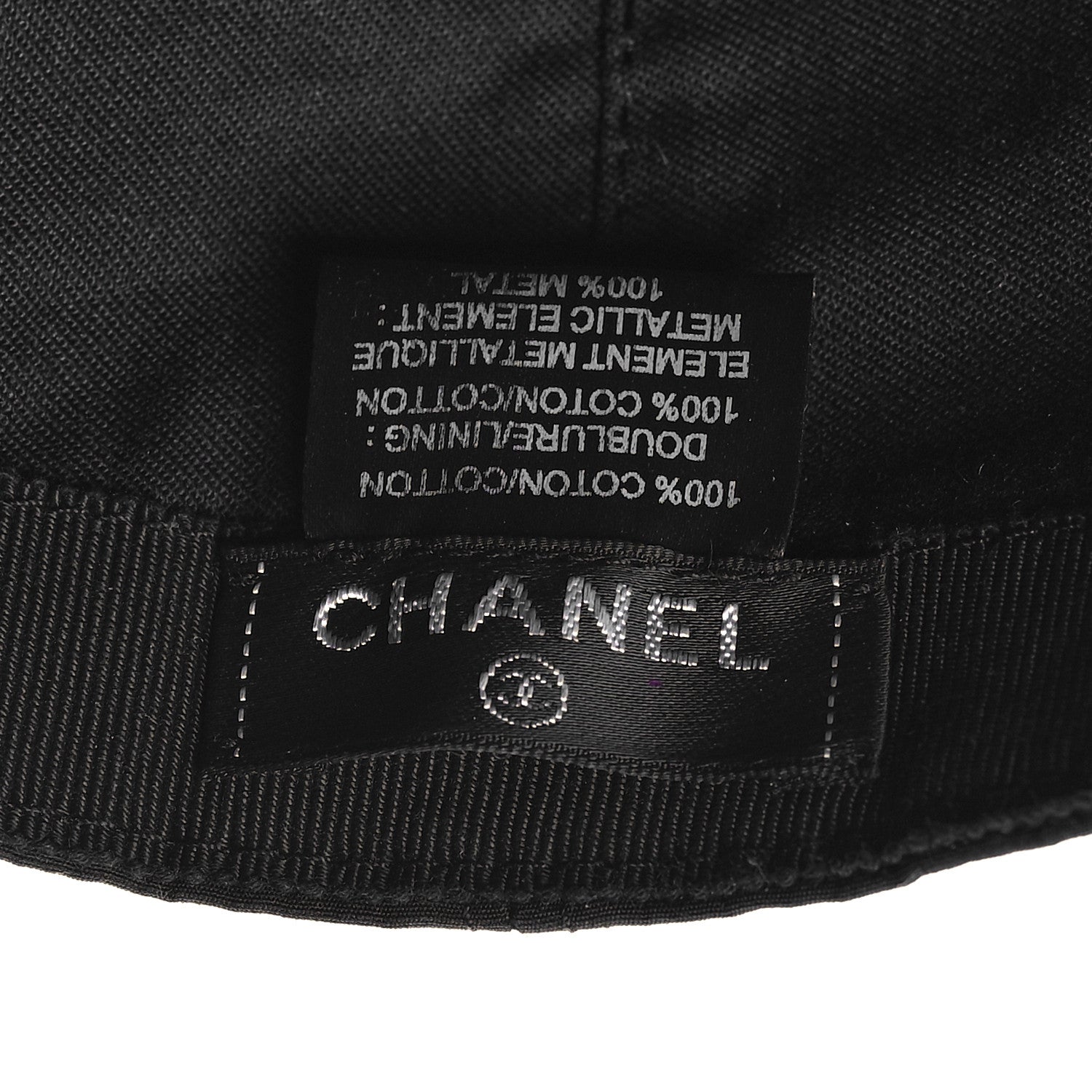 Chanel Cotton CC Cap Hat Black 8 of 8