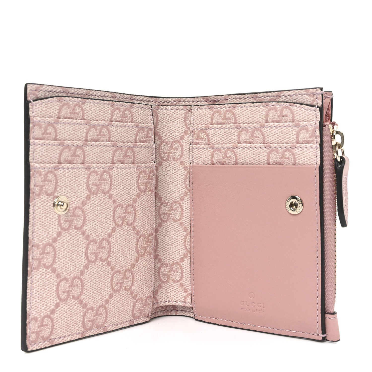 Gucci Smooth Calfskin GG Emblem Medium Zip Wallet Pink 5 of 7