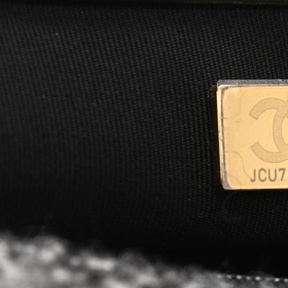 Chanel Tweed Quilted Medium Chanel 19 Flap Black White 7 of 10