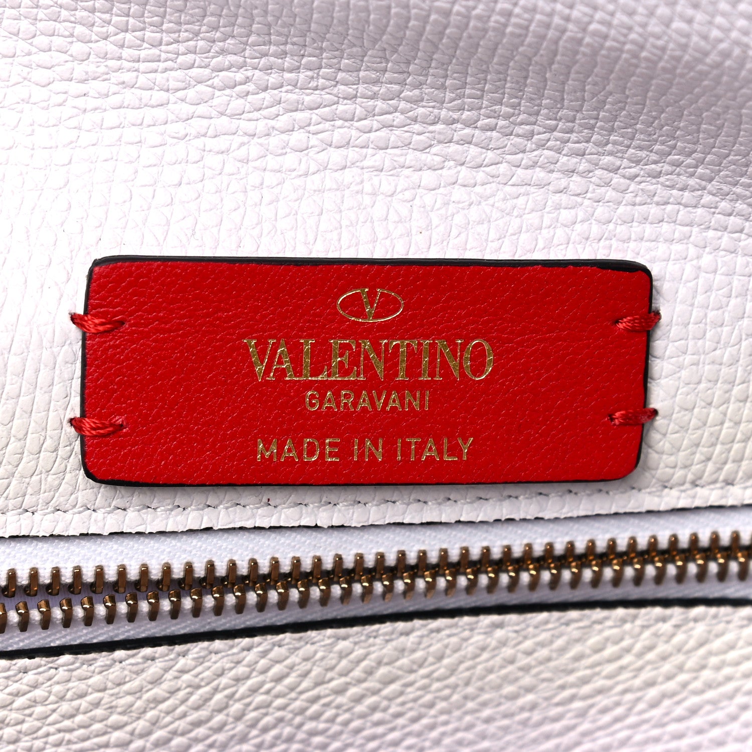 Valentino Garavani Grainy Calfskin Large Vlogo Clutch Optic White 6 of 12