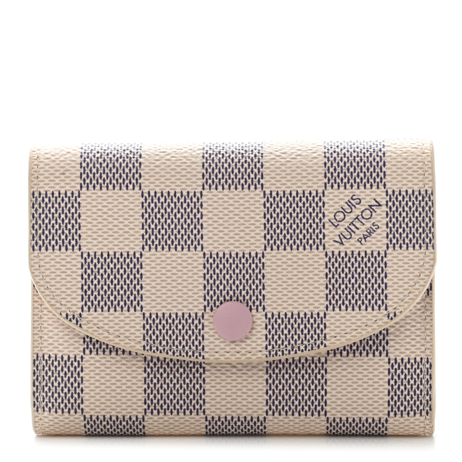 Louis Vuitton Damier Azur Rosalie Coin Purse Rose Ballerine 1 of 7