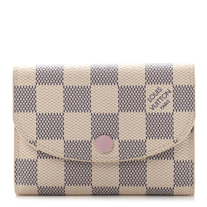 Louis Vuitton Damier Azur Rosalie Coin Purse Rose Ballerine 1 of 7