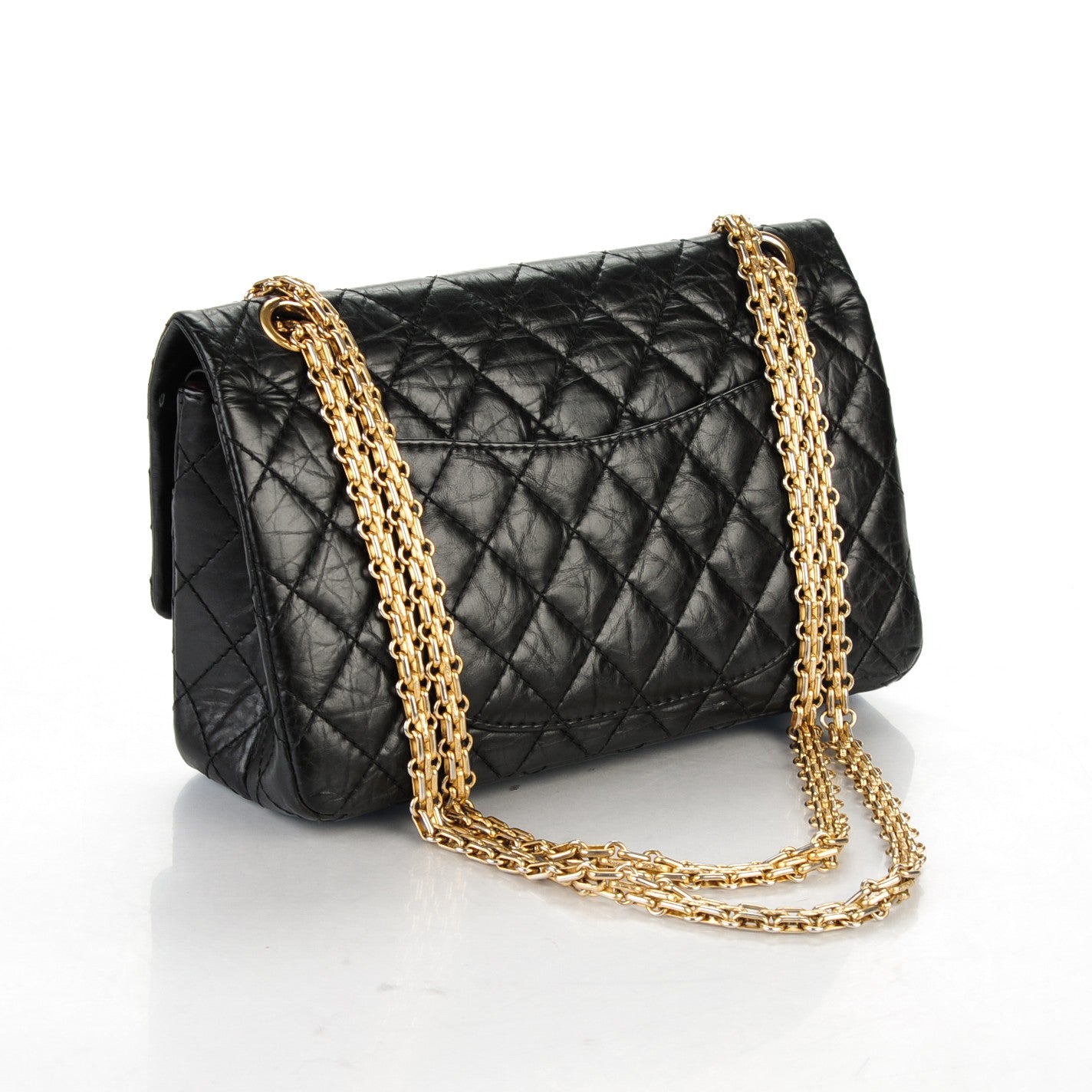 Chanel Aged Calfskin Quilted 2.55 Reissue 225 Flap Black 3 of 8