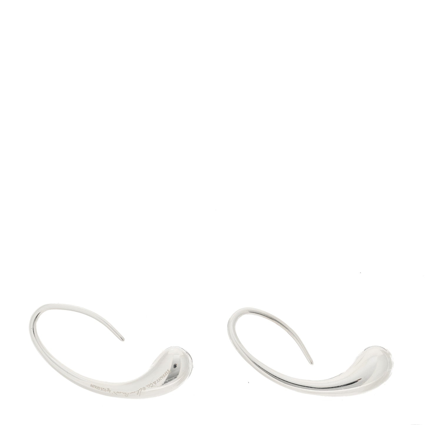 Sterling Silver Elsa Peretti Teardrop Hoop Earrings
