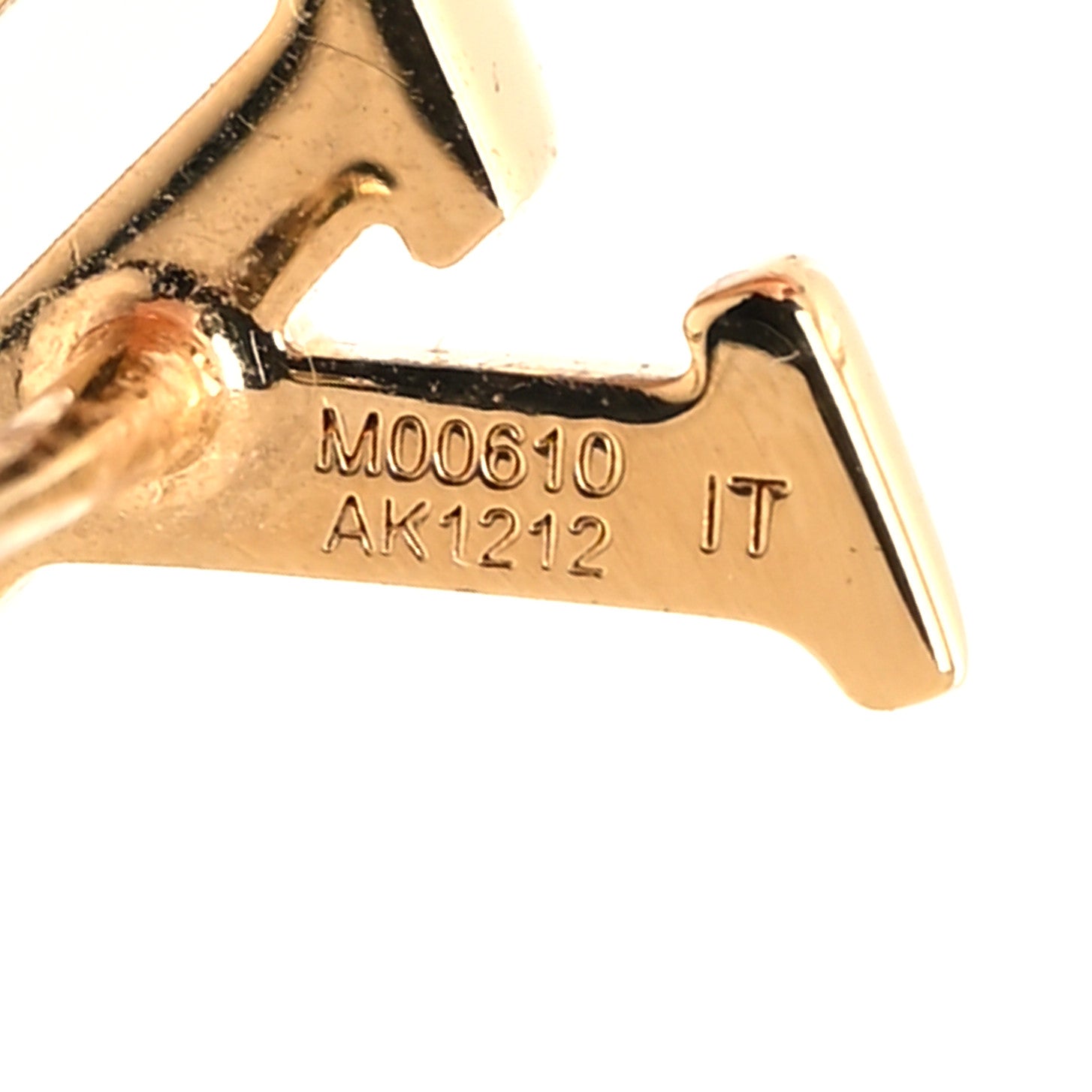 Louis Vuitton Metal LV Iconic Earrings Gold 4 of 4