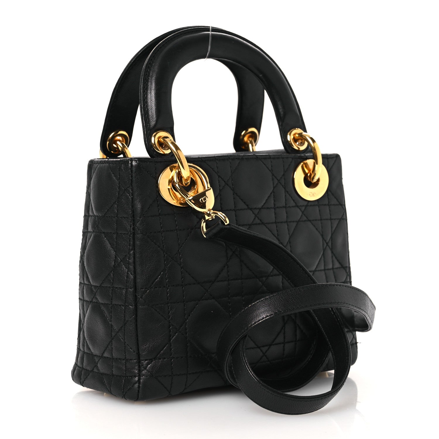 Christian Dior Lambskin Cannage Mini Lady Dior Black 3 of 13