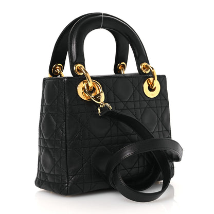 Christian Dior Lambskin Cannage Mini Lady Dior Black 3 of 13
