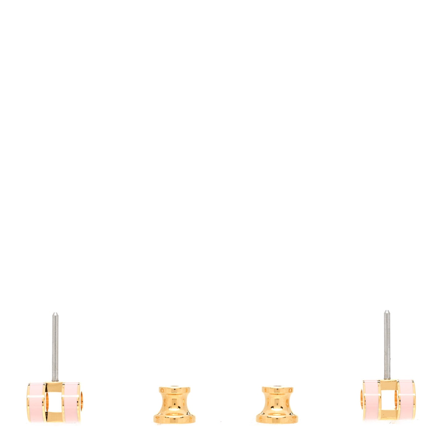 Rose Gold Lacquered Mini Pop H Earrings Rose Sakura