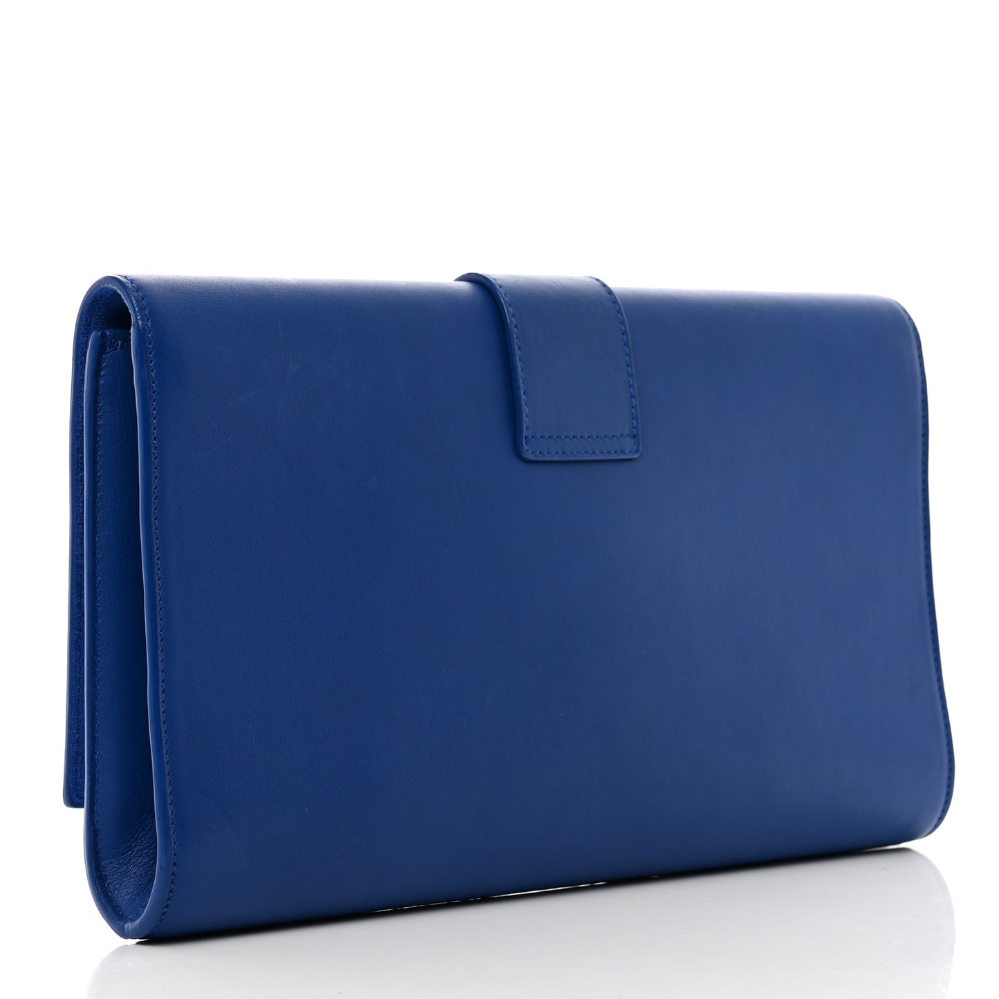 Calfskin Classic Y Ligne Clutch Royal Blue