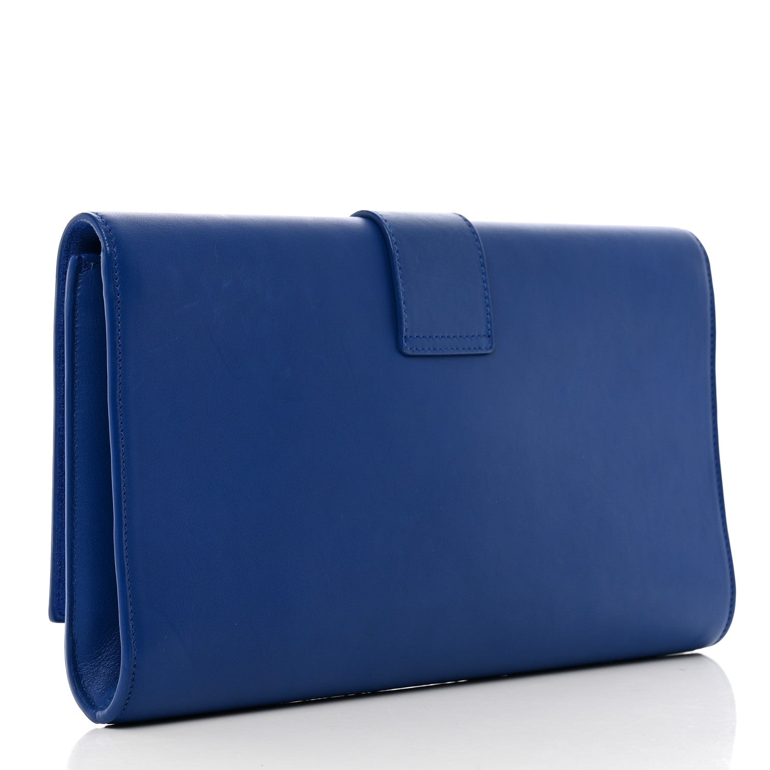 Saint Laurent Calfskin Classic Y Ligne Clutch Royal Blue 3 of 7