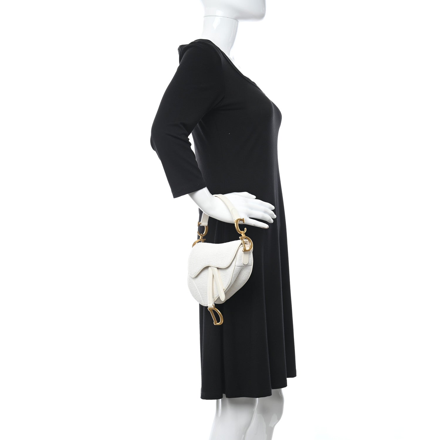 Christian Dior Oblique Mini Saddle Bag White 2 of 11