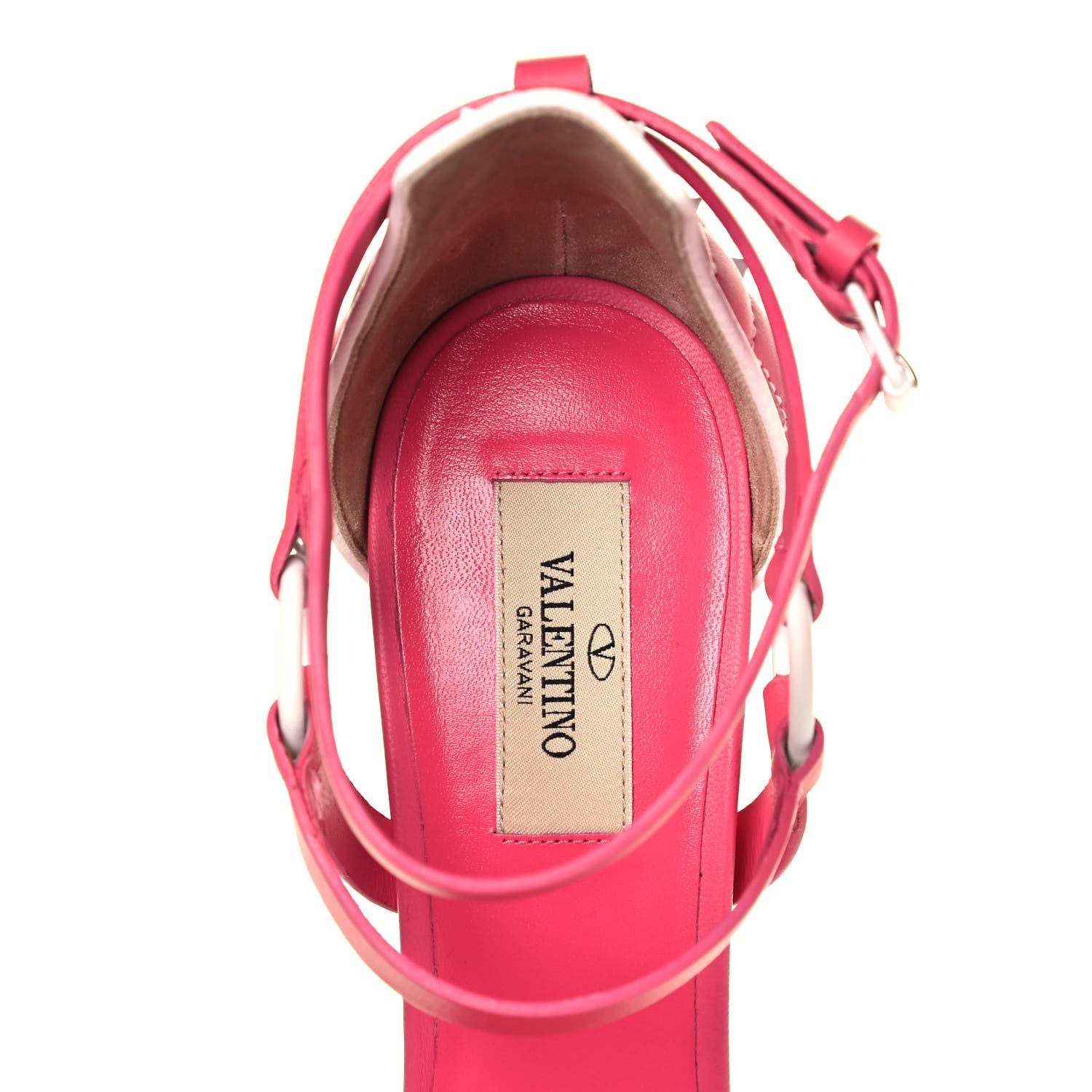 Valentino Garavani Nappa Free Rockstud Spike 90mm Ankle Strap Sandals 40 Shadow Pink Optic White 7 of 10