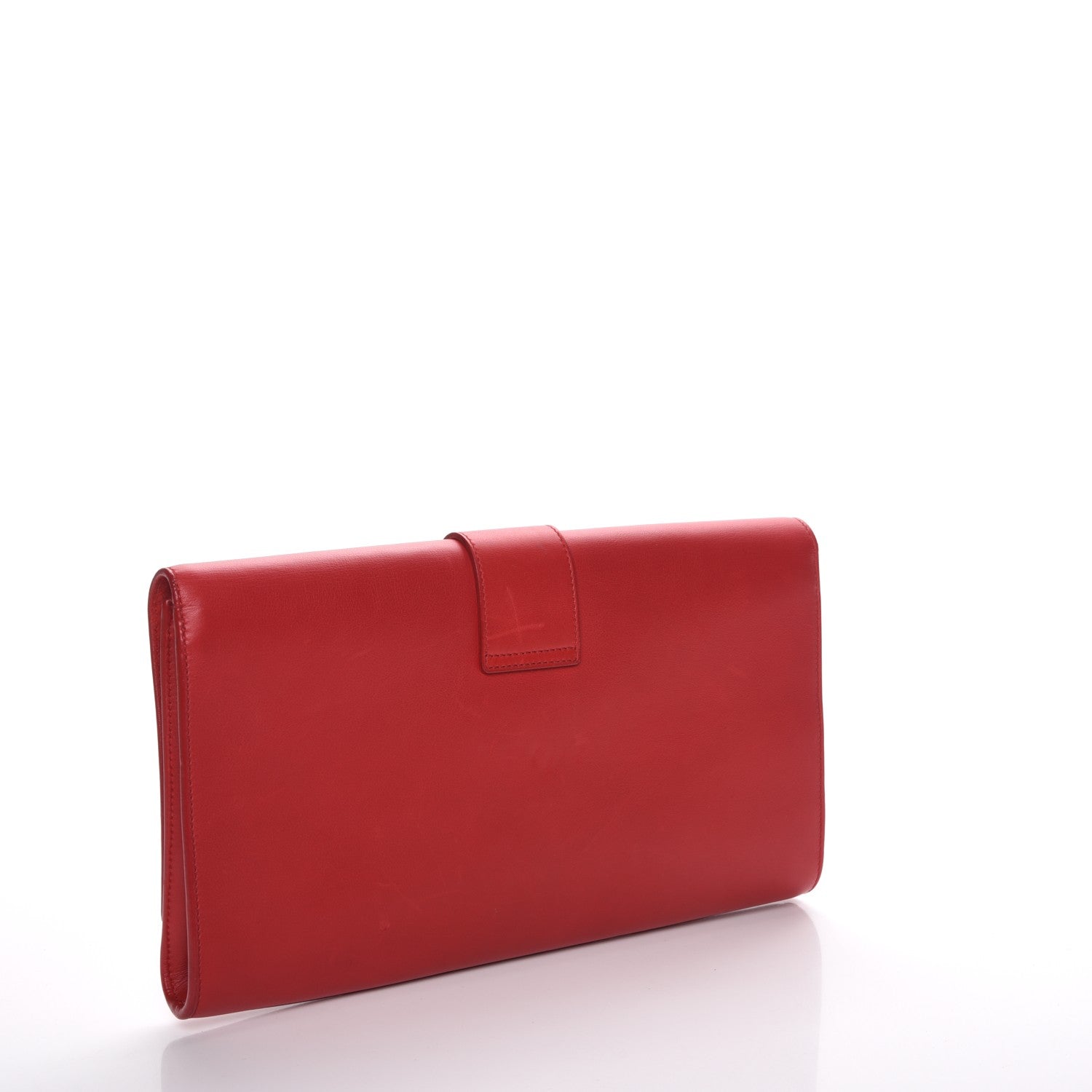 Saint Laurent Calfskin Classic Y Ligne Clutch Red 3 of 8