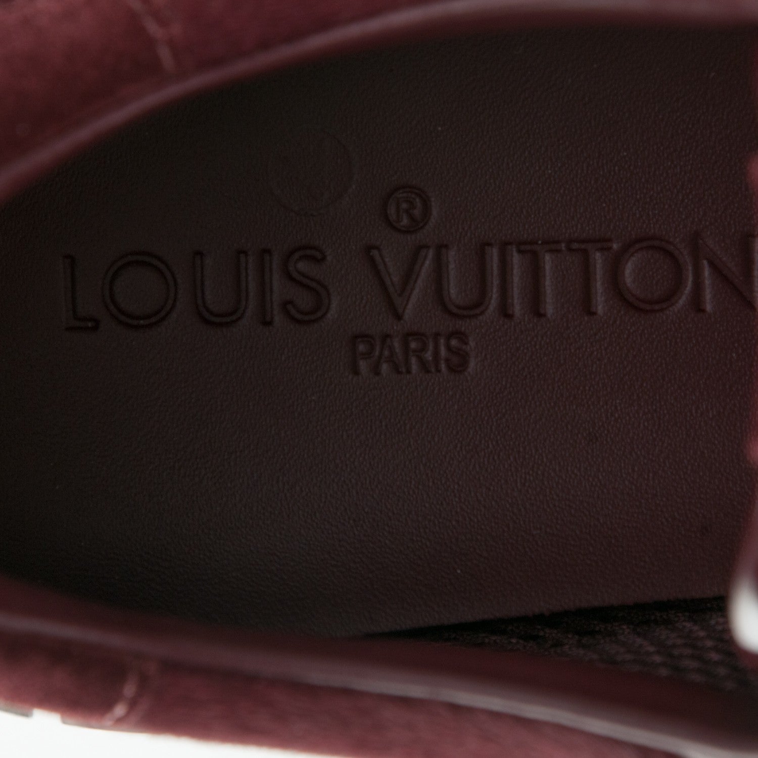 Louis Vuitton Calf Hair Suede Python Run Away Sneakers 37.5 Bordeaux 7 of 7