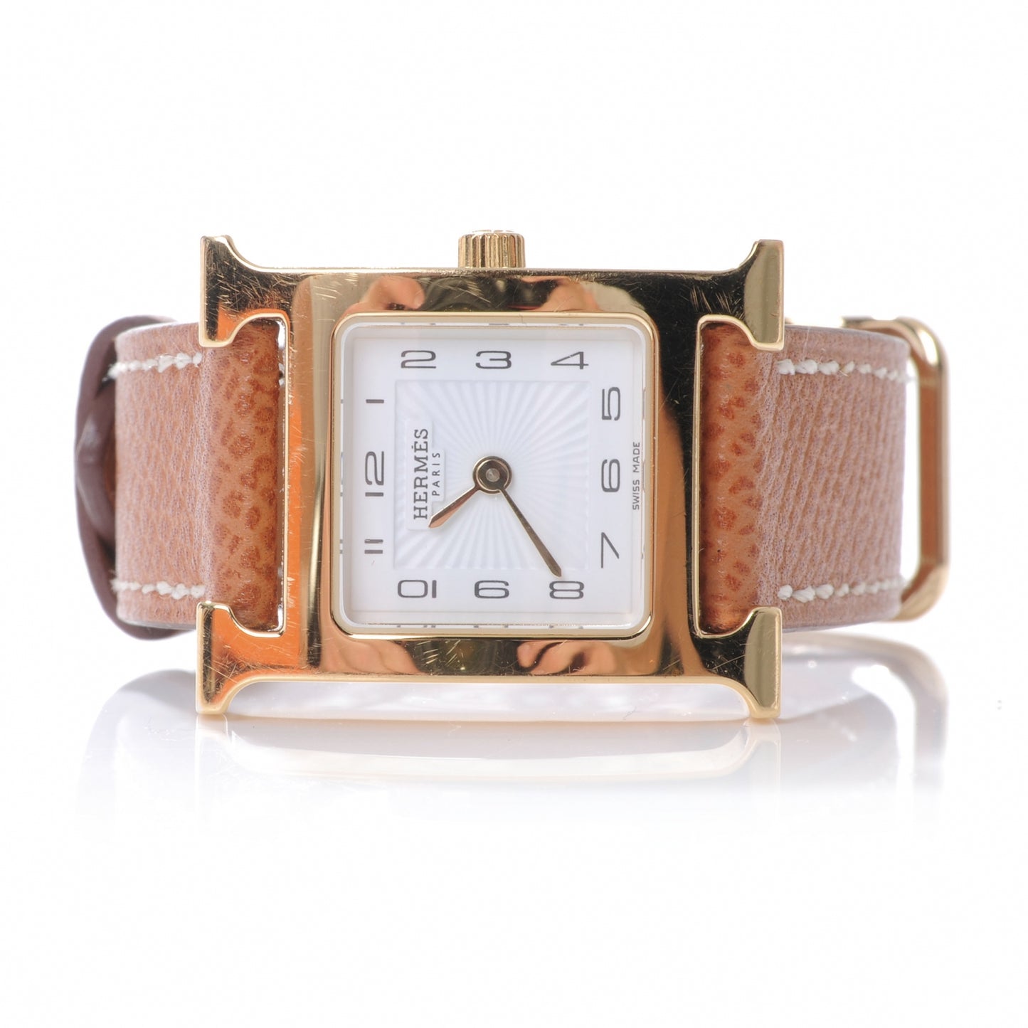 Stainless Steel Epsom 21mm Heure H Hour Quartz Watch Gold
