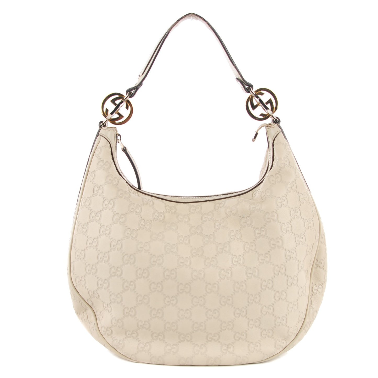 Guccissima Medium GG Twins Hobo Off White