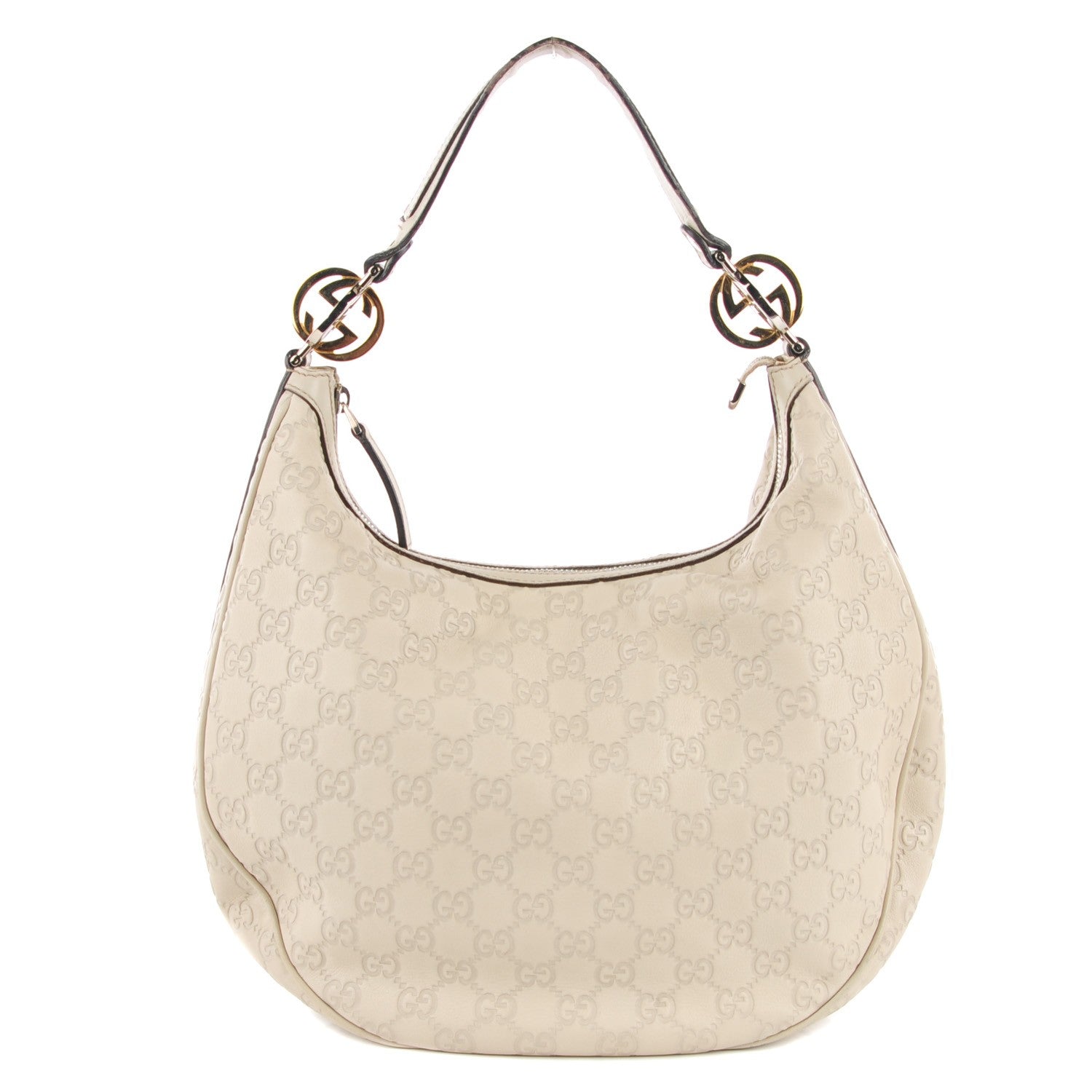 Gucci Guccissima Medium GG Twins Hobo Off White 1 of 7