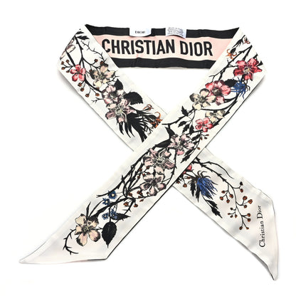 Christian Dior Silk Rosa Mutabilis Mitzah Scarf Beige 1 of 3