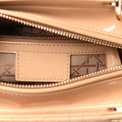 Christian Dior Patent Cannage Medium Lady Dior Beige 7 of 12