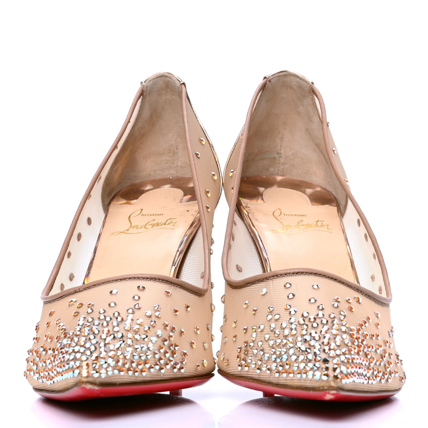 Crystal Strass Follies 85 Pumps 39.5 Nude