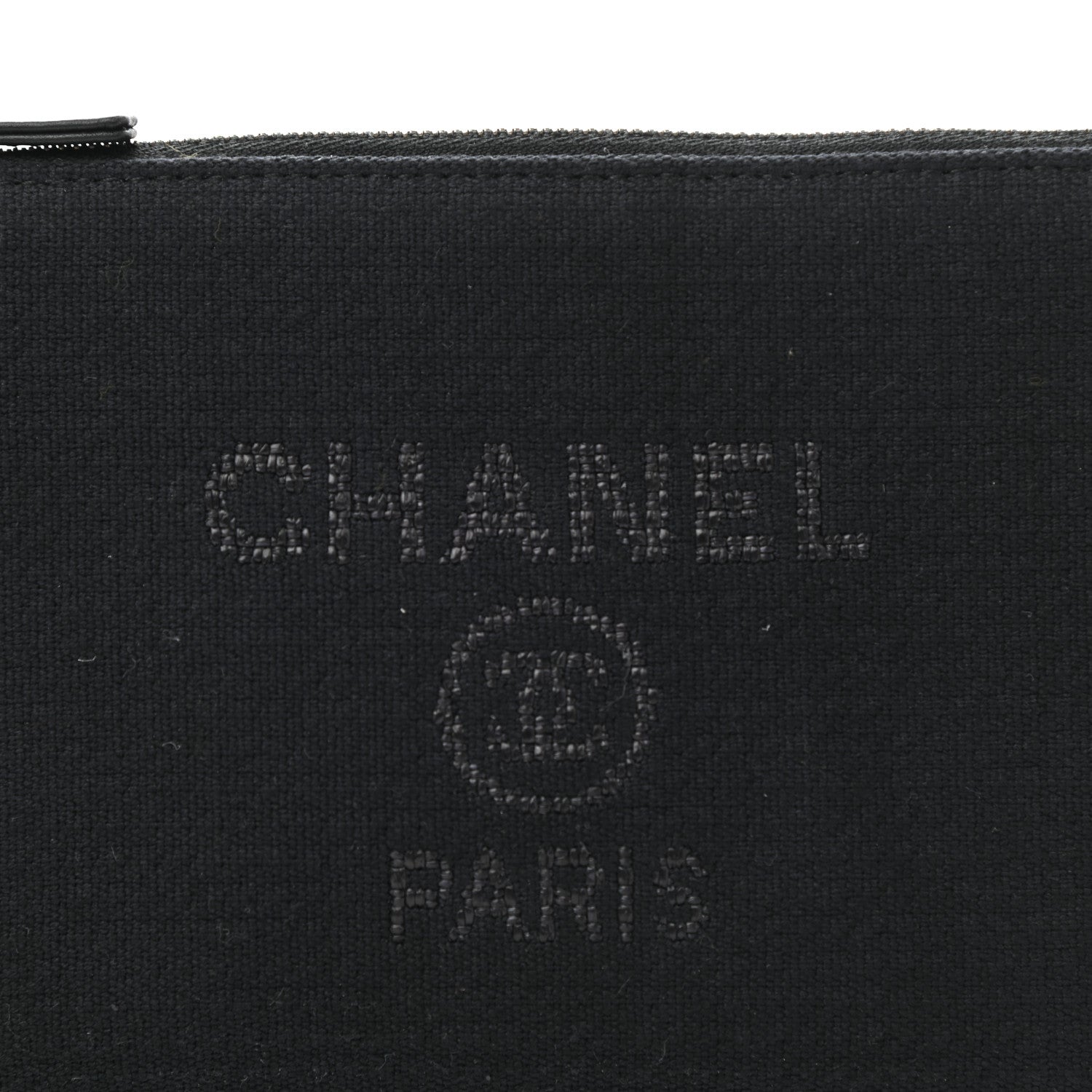 Chanel Canvas Small Deauville Pouch Black 6 of 6