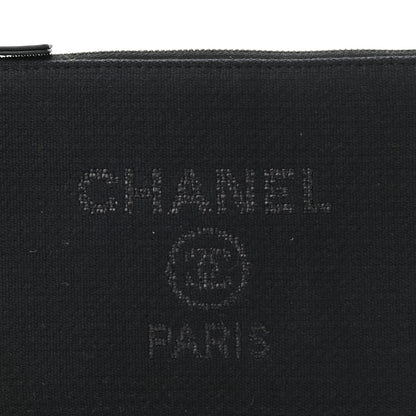 Chanel Canvas Small Deauville Pouch Black 6 of 6