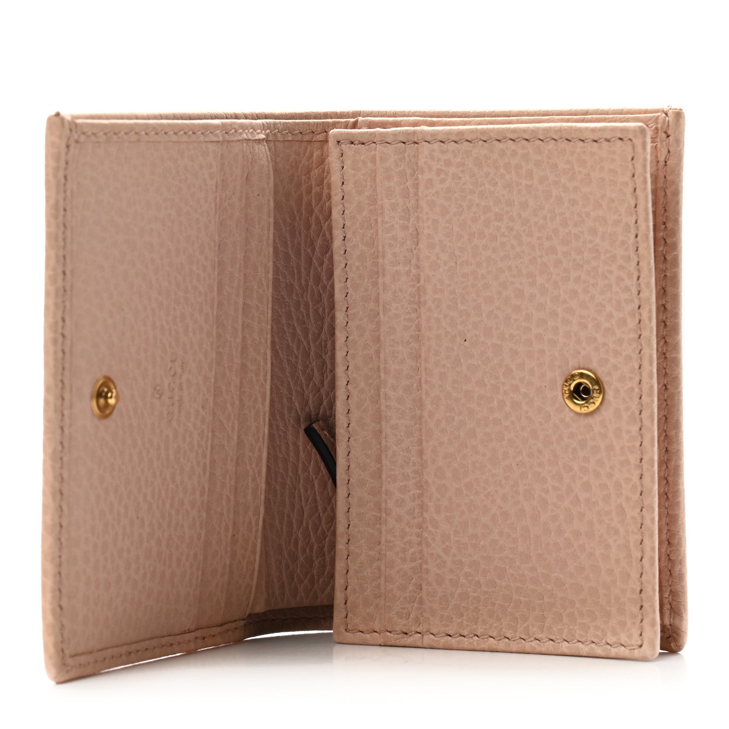 Gucci Pebbled Calfskin Butterfly Card Case Perfect Pink 5 of 7