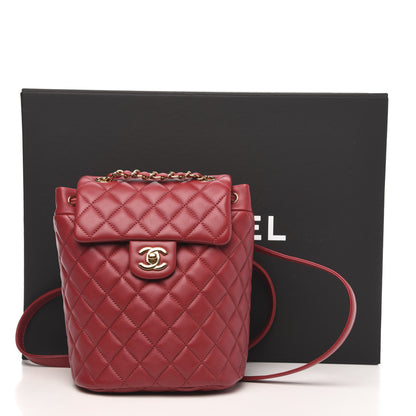 Chanel Lambskin Quilted Mini Urban Spirit Backpack Red 9 of 9