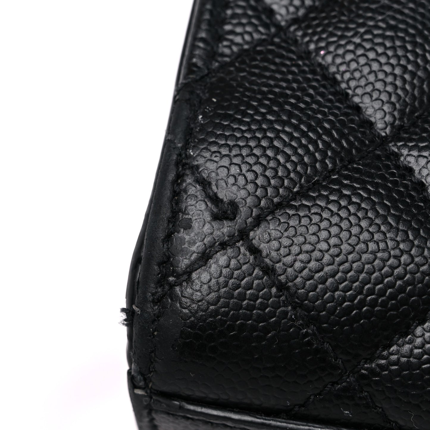 Grain De Poudre Textured Mixed Matelasse Large Triquilt Monogram Satchel Black