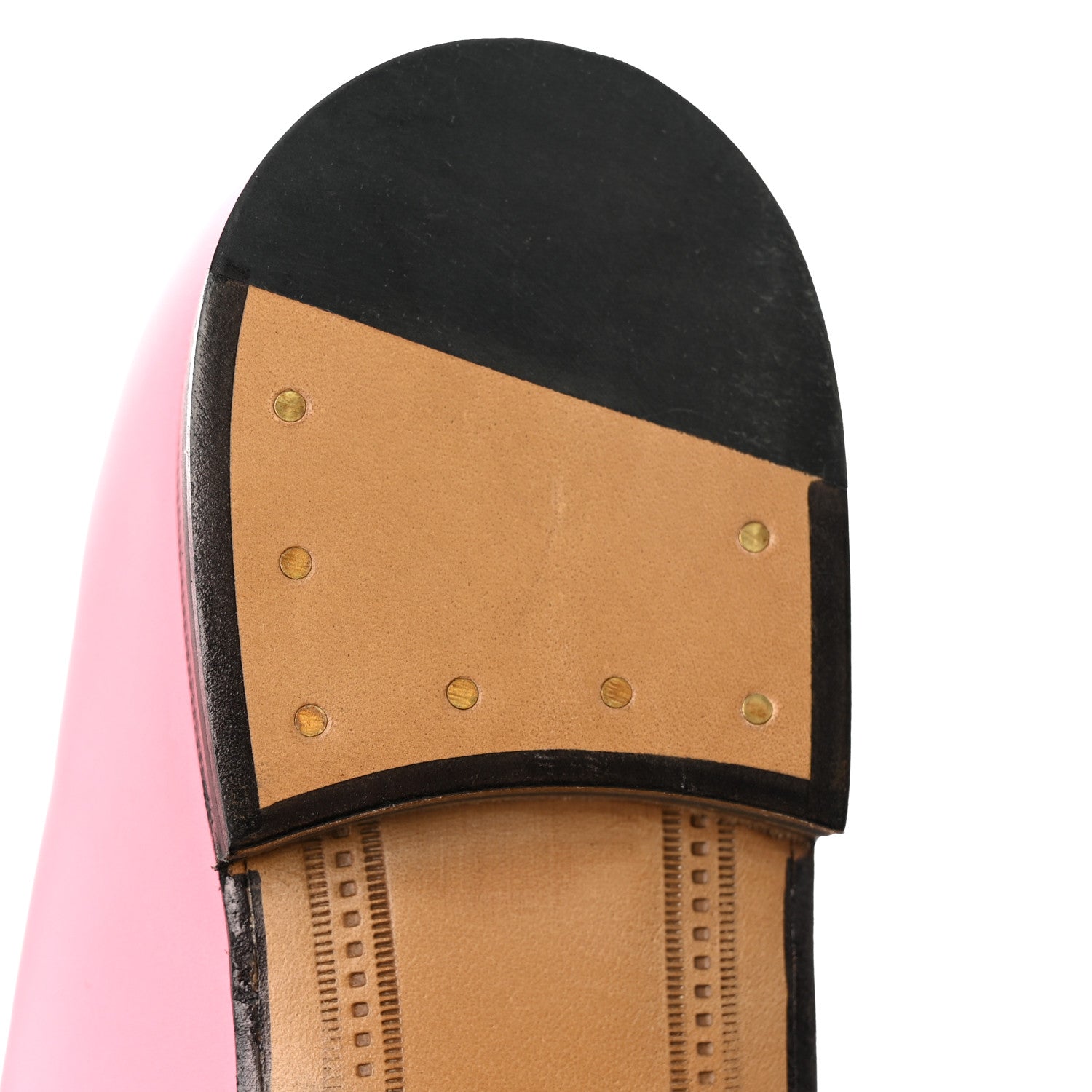 Gucci Betis Glamour Calfskin Womens Jordaan Loafers 40 Butterfly Pink 10 of 13