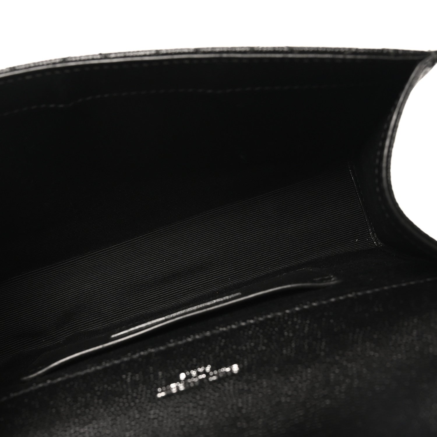 Saint Laurent Grain De Poudre Textured Mixed Matelasse Triquilt Small Monogram Satchel Black 5 of 9