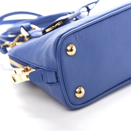 Prada Saffiano Lux Mini Promenade Tote Azzurro 6 of 9