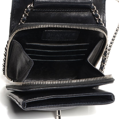 Chanel Lambskin Quilted Mini Crossbody Flap Black 6 of 9