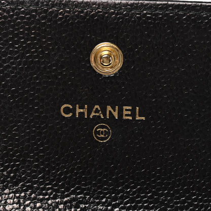 Chanel Caviar Chevron Quilted Large Boy Gusset Flap Wallet Black 6 of 11