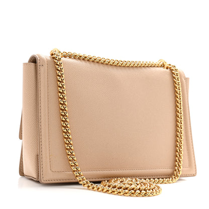Salvatore Ferragamo Printed Calfskin Ginny Shoulder Bag Beige 3 of 14