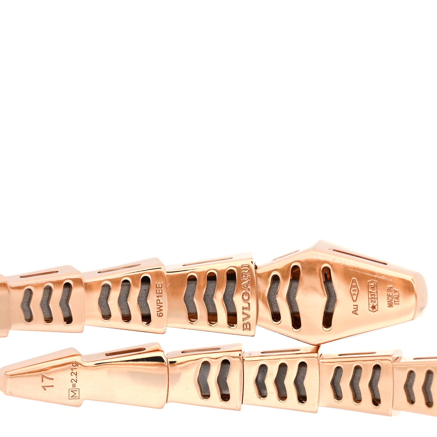 Bulgari 18K Rose Gold Serpenti Viper Bracelet M 3 of 4