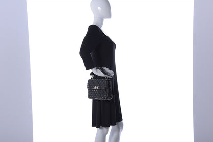 Valentino Garavani Lambskin Medium Rockstud Spike Shoulder Bag Black 3 of 13