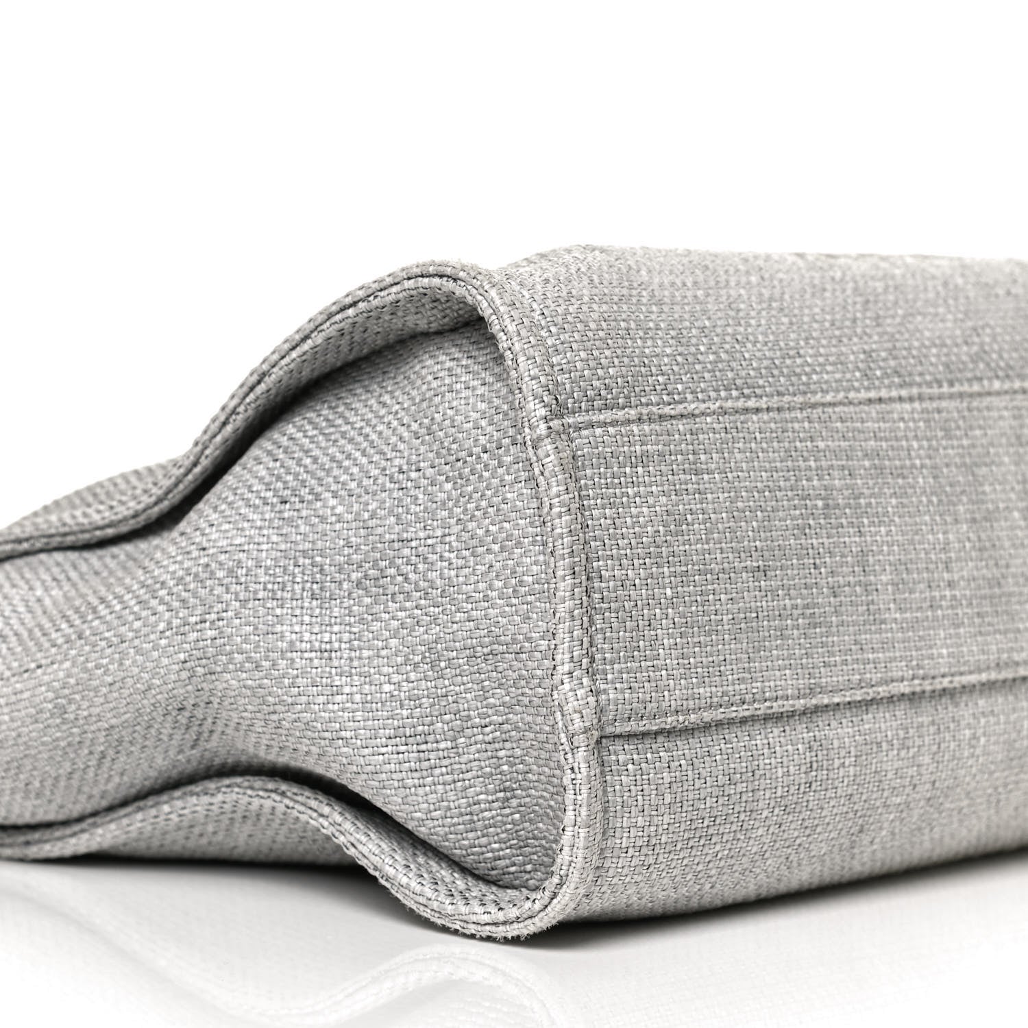 Chanel Woven Straw Raffia Small Deauville Tote Grey 8 of 9