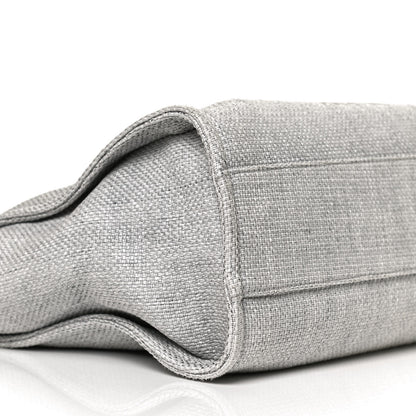 Chanel Woven Straw Raffia Small Deauville Tote Grey 8 of 9