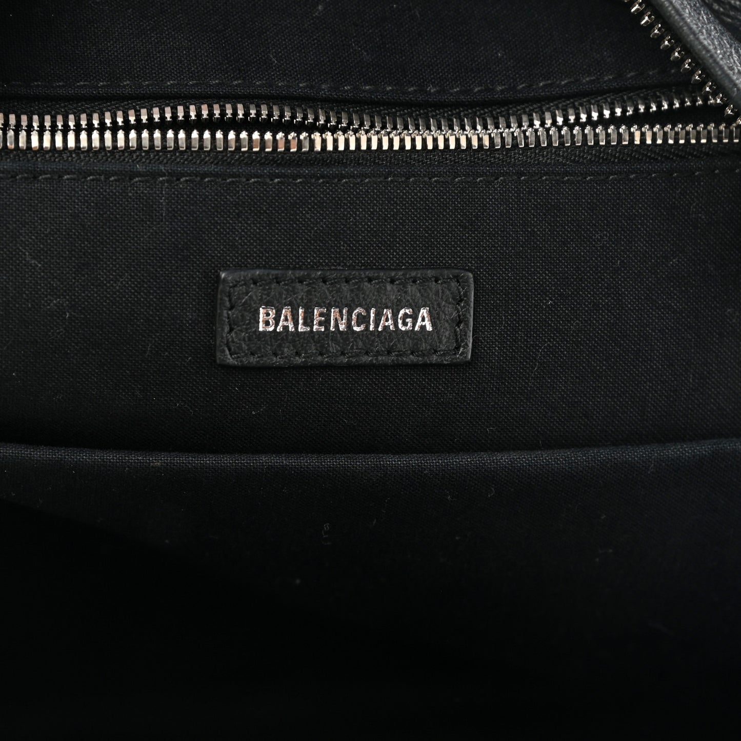 Smooth Calfskin Logo Small Everyday Backpack Black White